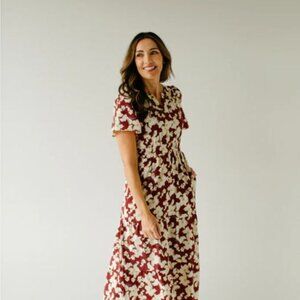 'Janaya' Flower Print Tiered Maxi Dress Mainstreet Exchange